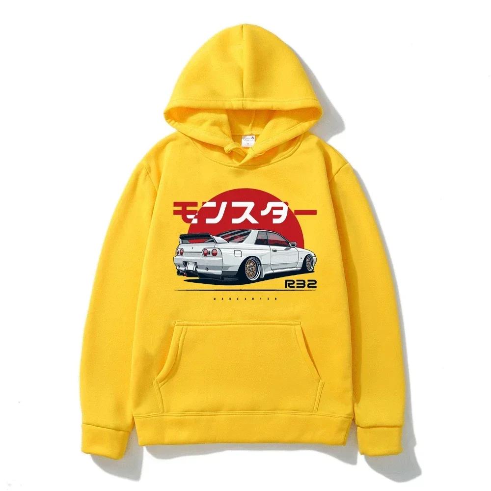 Men's and Women's Hooded Oversized Casual Hoodie Monster Skyline Printed Fashionable Clothing s-3XL2024 Popular Item