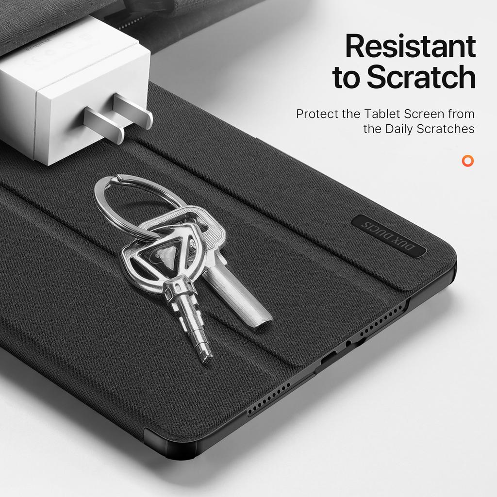 DUX DUCIS Domo Series for Xiaomi Redmi Pad Pro/Pad Pro 5G/Poco Pad 4G/Poco Pad 5G Leather Case Tri-Fold Stand with Pencil Holder