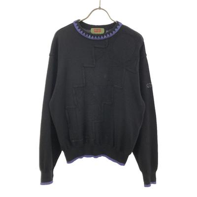 KENZO GOLF Made In Japan Golf Long Sleeve Sweater Black Series Knit Men's Used