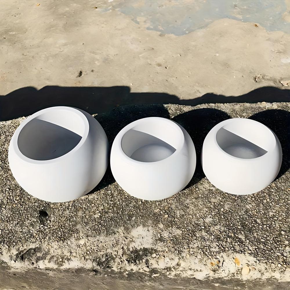 Round Flower Pot Silicone Mould 3 Sizes DIY Succulent Vase Round Candle Cup Mould Craft Making Supplies Stucco Concrete Resin Storage