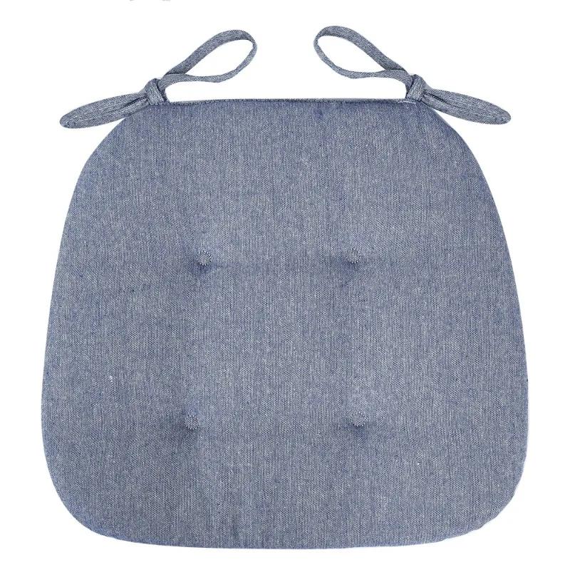 Universal Dining Chair Cushion Thickened Keep Warm Cotton Linen Seat Pad Horseshoe Shape Breathable All Season Home Use Cushion