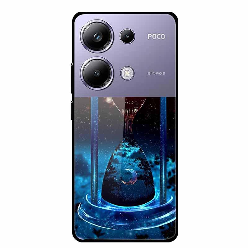 Colorful Aesthetic Tempered Glass Phone Case for Redmi 12 5G & POCO M6 PRO