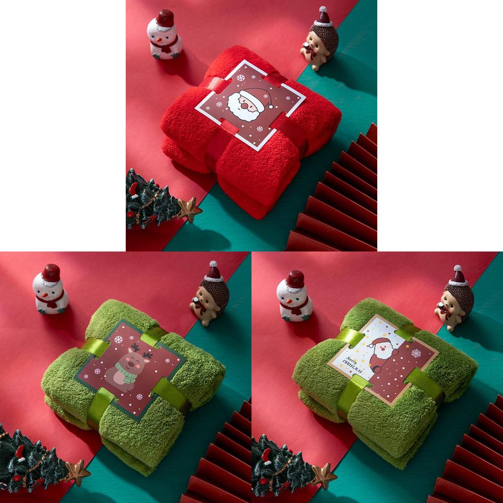Christmas Santa Claus Towel Gift Set With Coral Fleece For Holiday Celebration