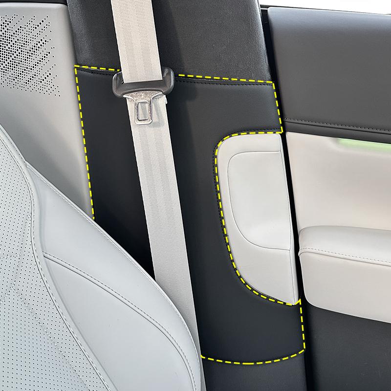2Pcs Seat Belt Collision Sticker for XPENG G6 2026 B-pillar Protective Pad Leather Scratch Resistant Center Pillar Pad