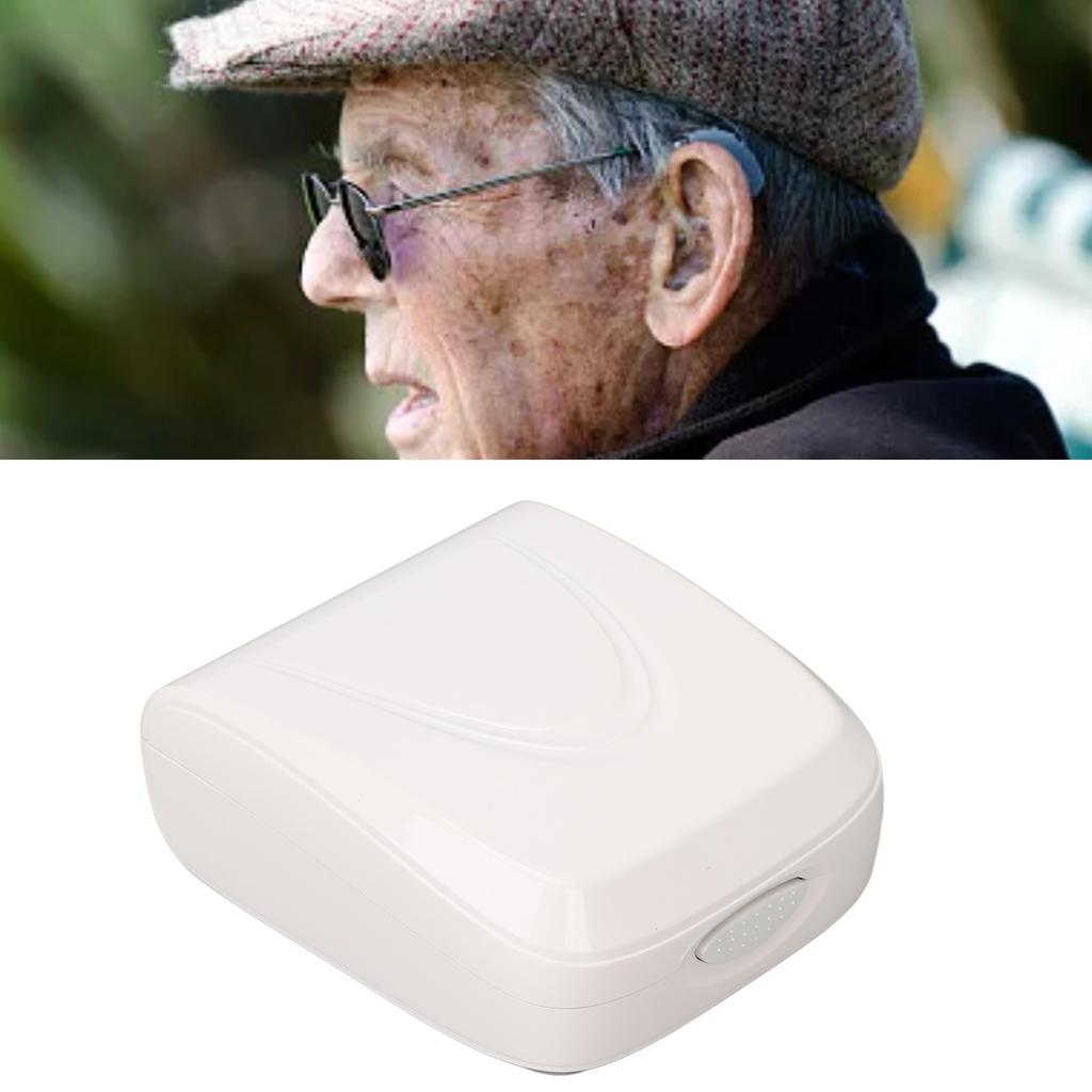 Ochranné pouzdro na sluchadlo Přenosný úložný box na sluchadlo pro zesilovač zvuku Bílý