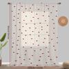 1PCS rice white background red heart gauze curtain simple romantic style   Valentine's Day   bedroom living room   curtains