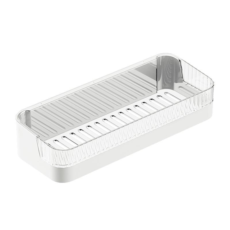 

Настенный стеллаж для хранения вещей в ванной комнате без перфорации белый