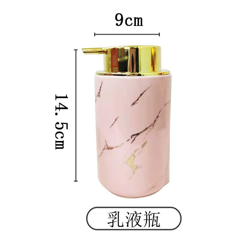 Exquisite ceramic press bottle lotion hand sanitizer separate bottle Luxury hotel shower gel shampoo separate empty bottle