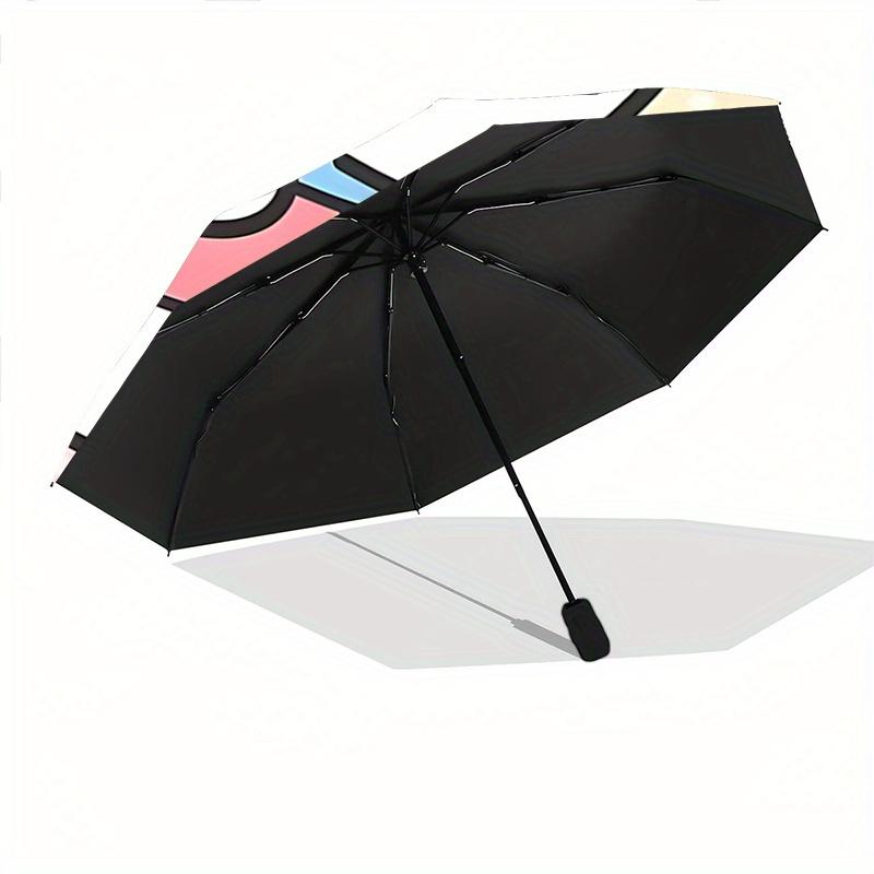 1pc Sanrio Cute Character Pochacco Cartoon Umbrella, Portable 3-Fold Compact Umbrella, Suitable for Camping, Hiking and Travel, Ideal Easter Birthday