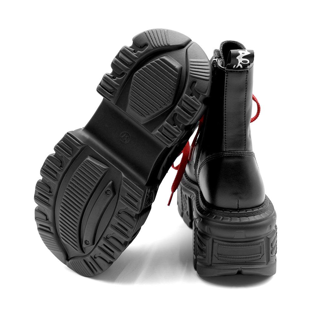 Zimní Punkové Platformové Bojové Boty Masivní Podrážka Unisex Vysoké Martin Boots
