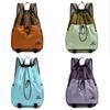Colour Tone Double Spacious Adjustable Drawstring Oxford Backpack Breathable