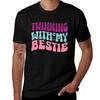 Twinning With My Bestie Tshirt Everyday Wear Basic Short Sleeve Top