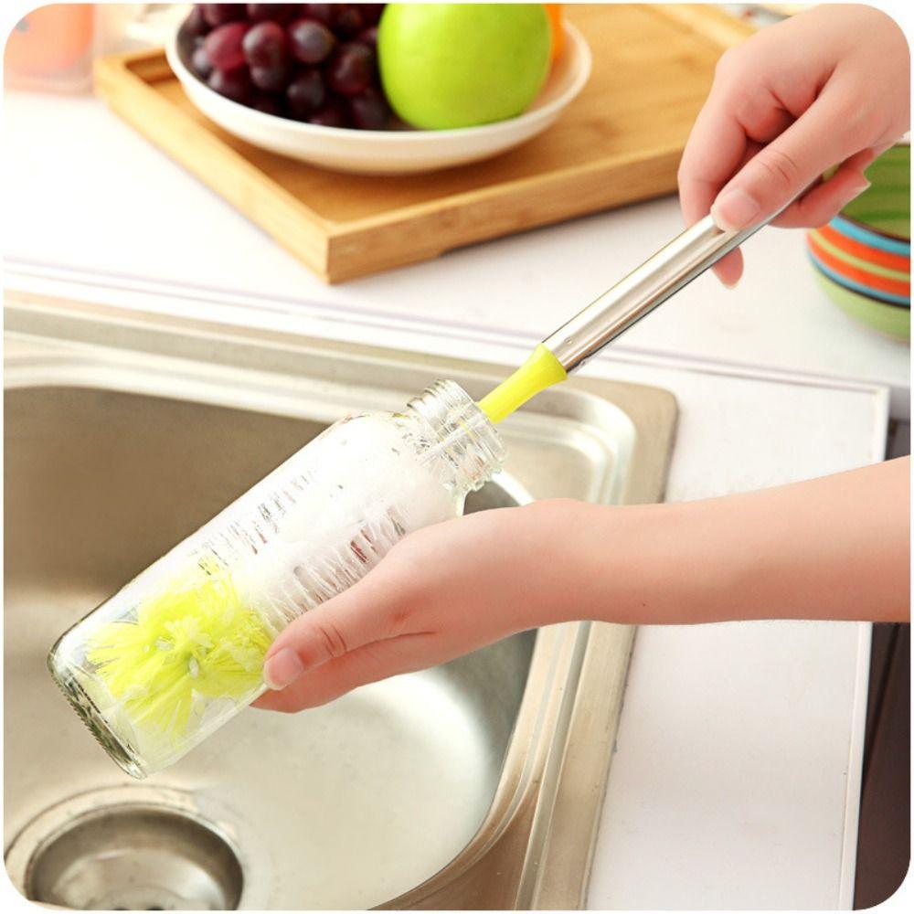 Handle Flexible Bottle Cleaning Brush Cup Washing Brush Clean Tool Decontamination Bottle Brush