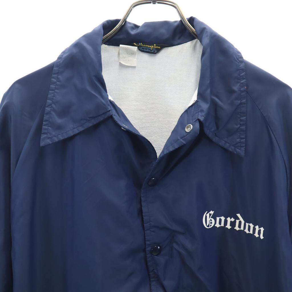 Champion 70s Vintage Runners Tag Black Tag Coach jacket L blue Gordon Men's Used