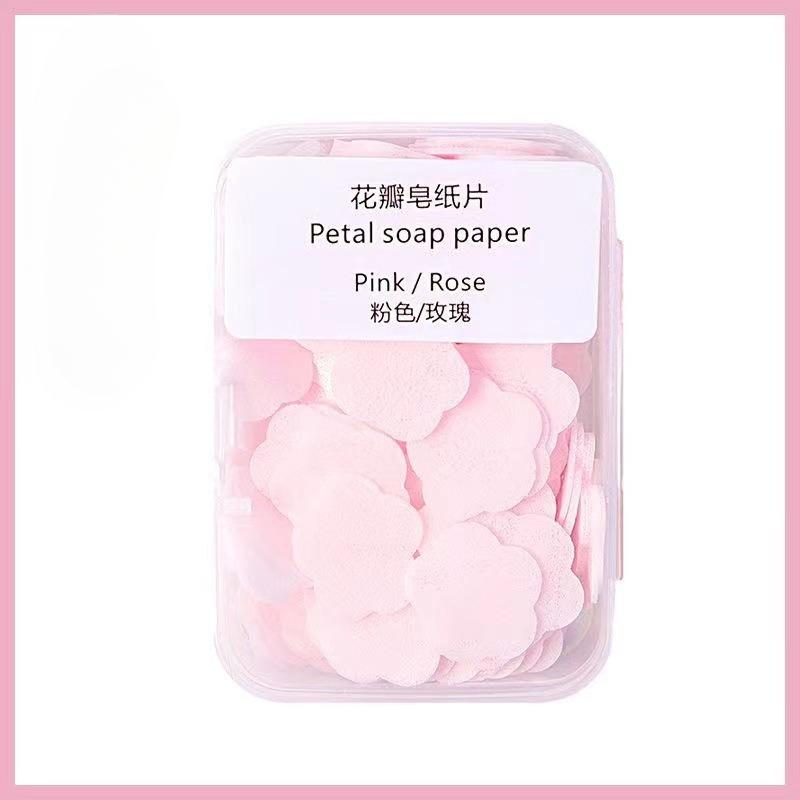 Disposable Soap Tablets Student and Children's Portable Petal Soap Tablets Outdoor Travel Portable Antibacterial Hand Soap