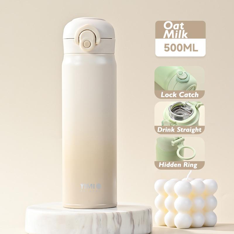 500ml Großvolumiger verdickter 316 Edelstahl Vakuum Wärmeisolierung tragbarer Becher Thermosflasche Wasserflasche Kaffeetasse