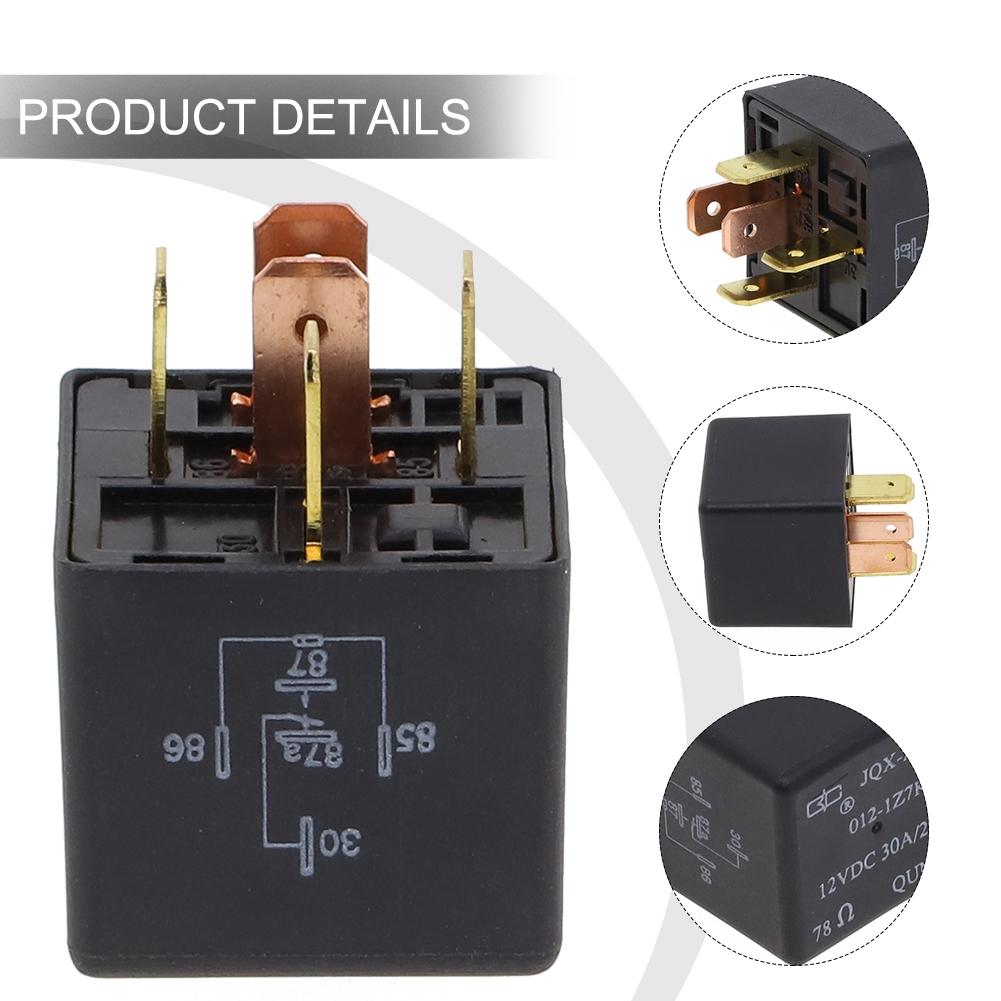 12V 1*Multi Purpose Relay Fuel Pump Blower Relay Black For Ford FOAB-14B192-AA