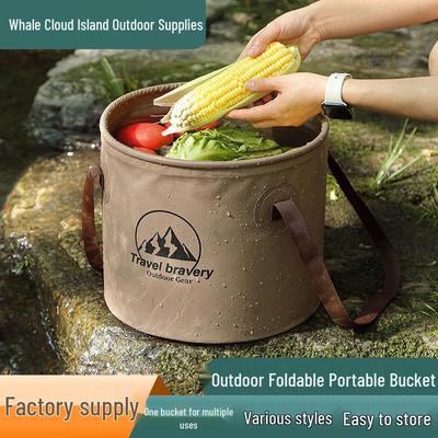 Portable Foldable Camping Bucket - Large Capacity for Water and Vegetable Washing