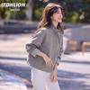 TonLion Women's Lyocell Cotton Stand Collar Jacket