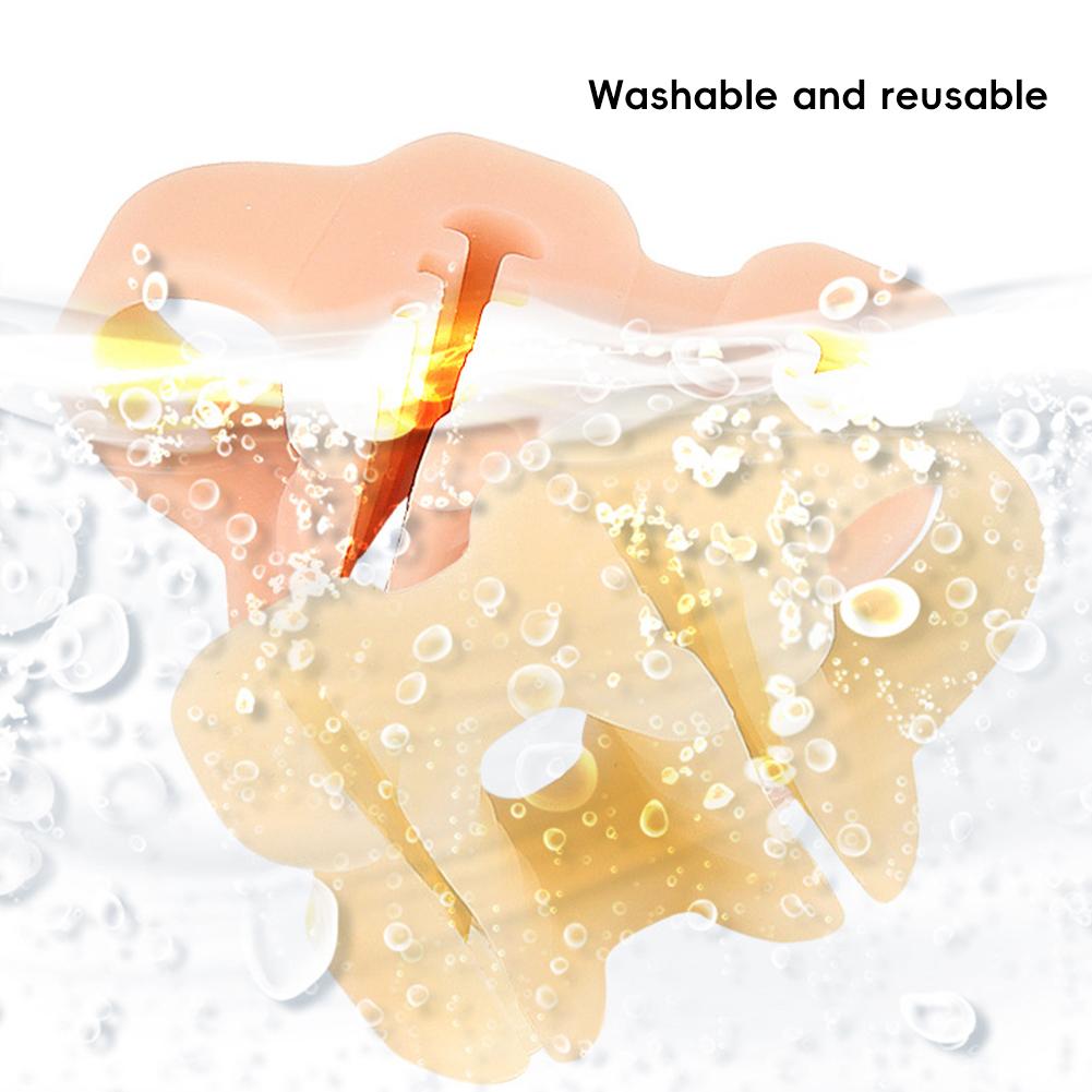 1 Pair Double-hole Toe Separator Slippers Pinching Foot Toe Hallux Valgus Protector Separator Finger Straightener Adjuster Foot Care Tool