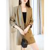 Demana Stylish Suit Collar Top & Skirt Set