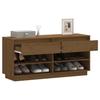 VidaXL Armoire à chaussures Marron miel 110x34x52cm Bois de pin massif 814447