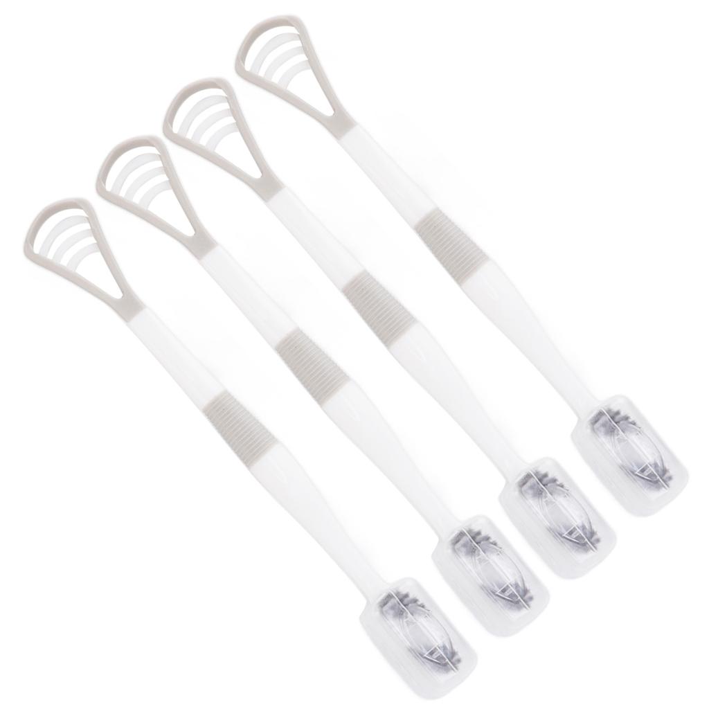 2 in 1 Tongue Cleaning Toothbrush Ergonomic Freshen Breath Healthy Oral Oral Cleaning Tools for All Ages