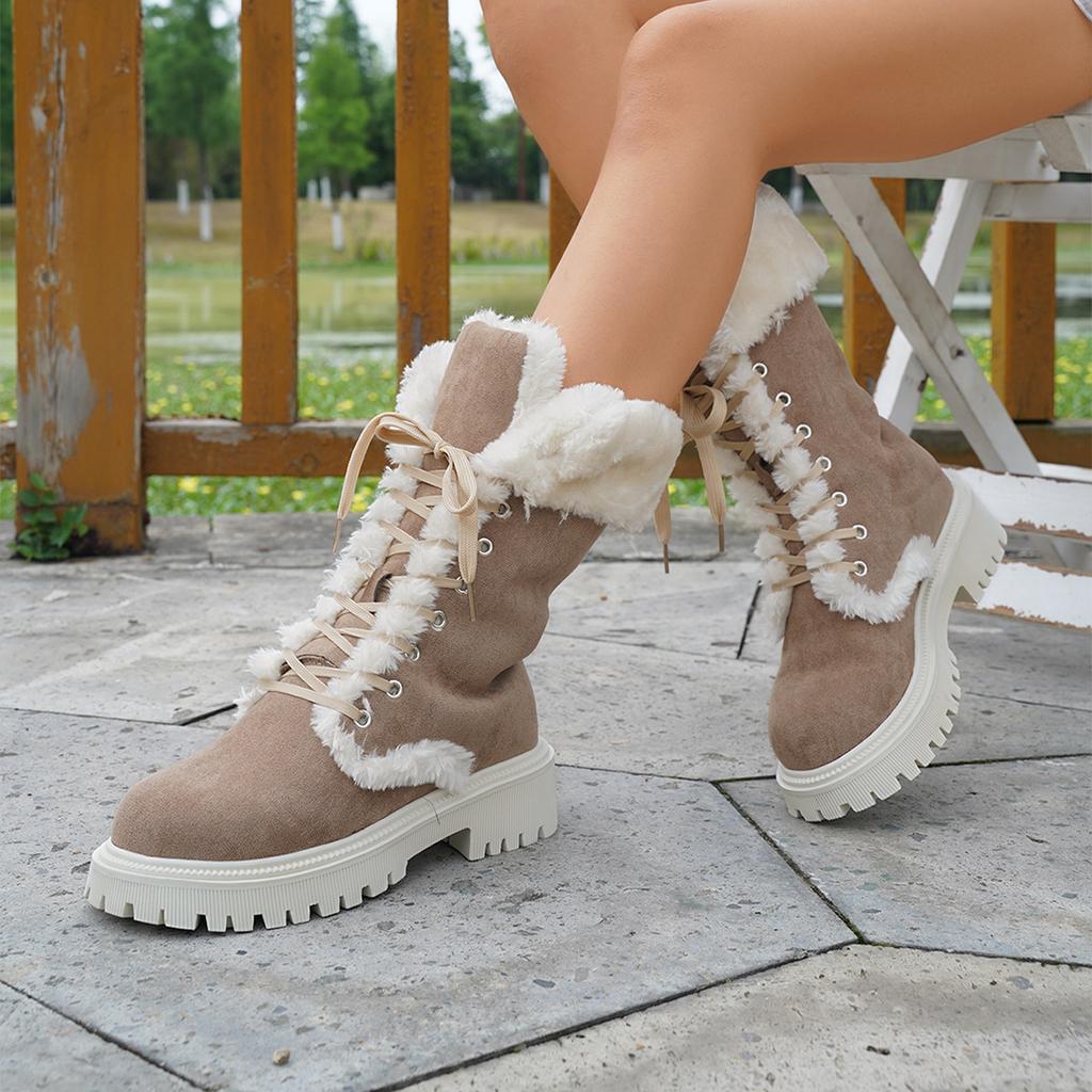 Shoes for Women Winter Fashion Plus Size Platform Short Plush Warm Comfortable Non-slip Snow Boots 36-43 Ankle Boots