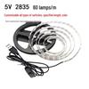 5V USB LED Light Strip with 60 2835 LEDs - Self-Adhesive, Cool Atmosphere & Night Light