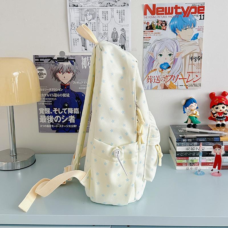 Star Print Backpack Student Schoolbag Large Capacity Women's Backpack