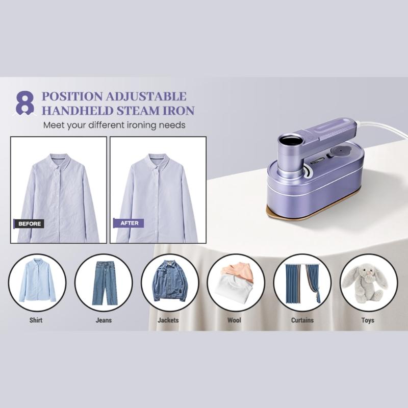 Handy Ironing Machine Portable Garment Steamer with Digital Display Handheld Iron for Quick Fabric Steam RefreshsClothes