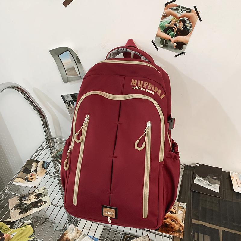 New Lightweight Fashion Leisure Backpack Junior High School Students' Schoolbags with High Value and Large Capacity Backpack