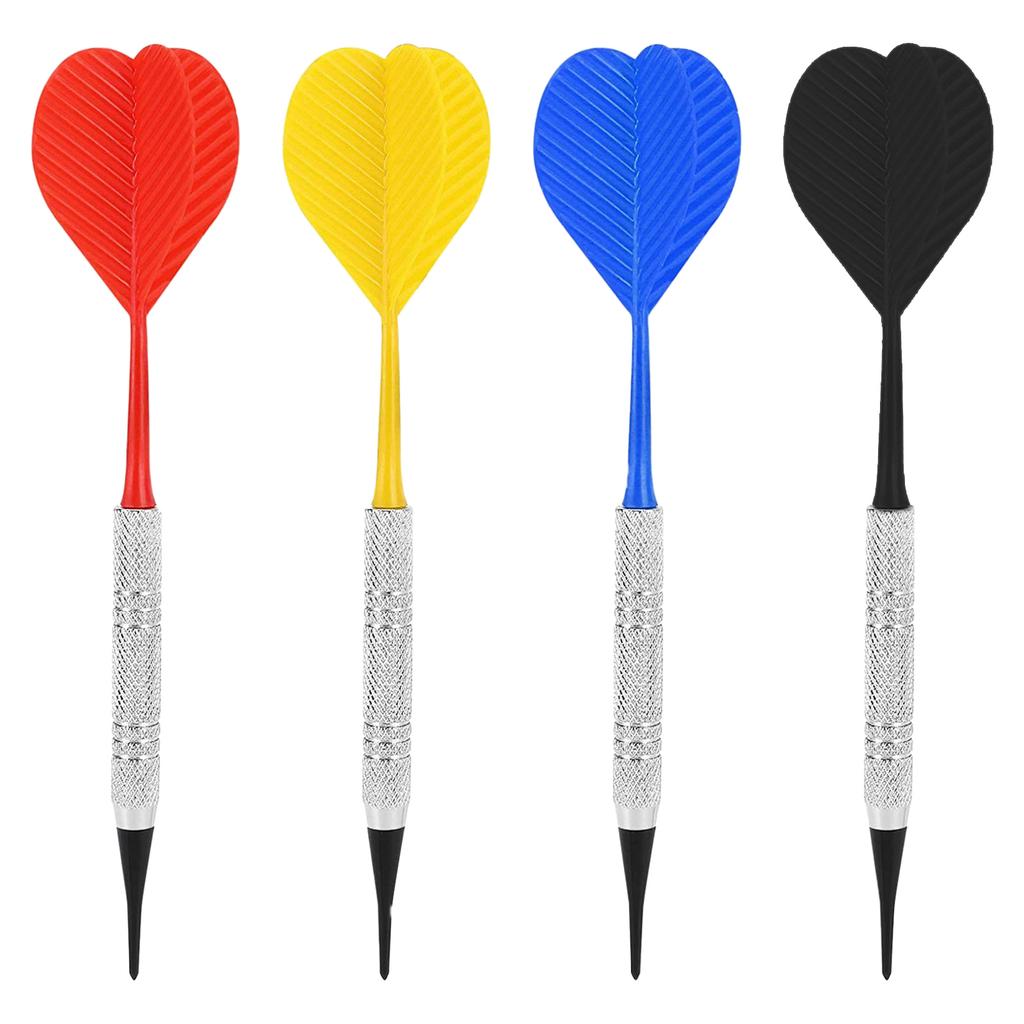 Set of 12Pcs Plastic Tip Darts Not Easy to Break and Bend Professional 14g Soft Tip Darts with Iron Nickel Plated Shaft