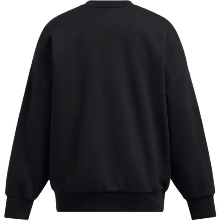 Under Armour Rival American Vintage Loose Fit Crew Neck Comfortable Pullover Long Sleeve Sweatshirt Women Sweatshirt Black 1386513-001