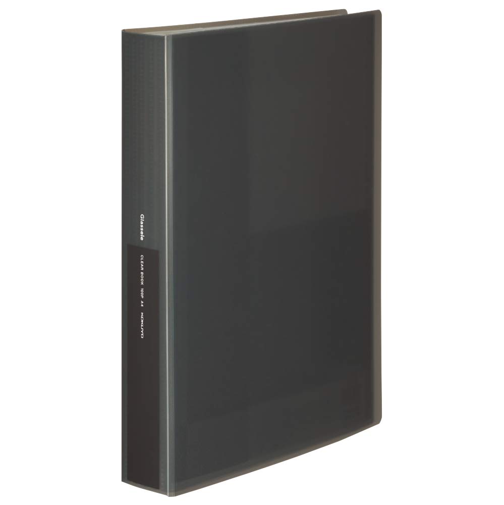 KOKUYO File Clear Book Grassel Fixed A4 100 Sheets Black Ra-GL100D