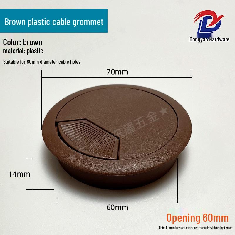 Computer Office Desk Grommet Cover - Round Plastic Wire Box