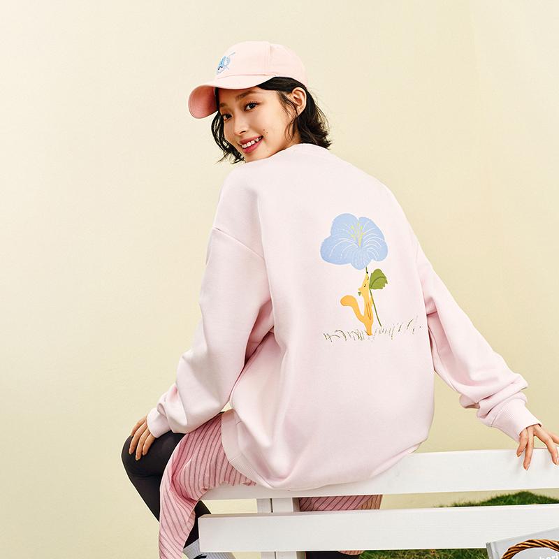 ANTA Sweatshirts Unisex Clear Pink 2 Crew Neck Moderate 972618702-2