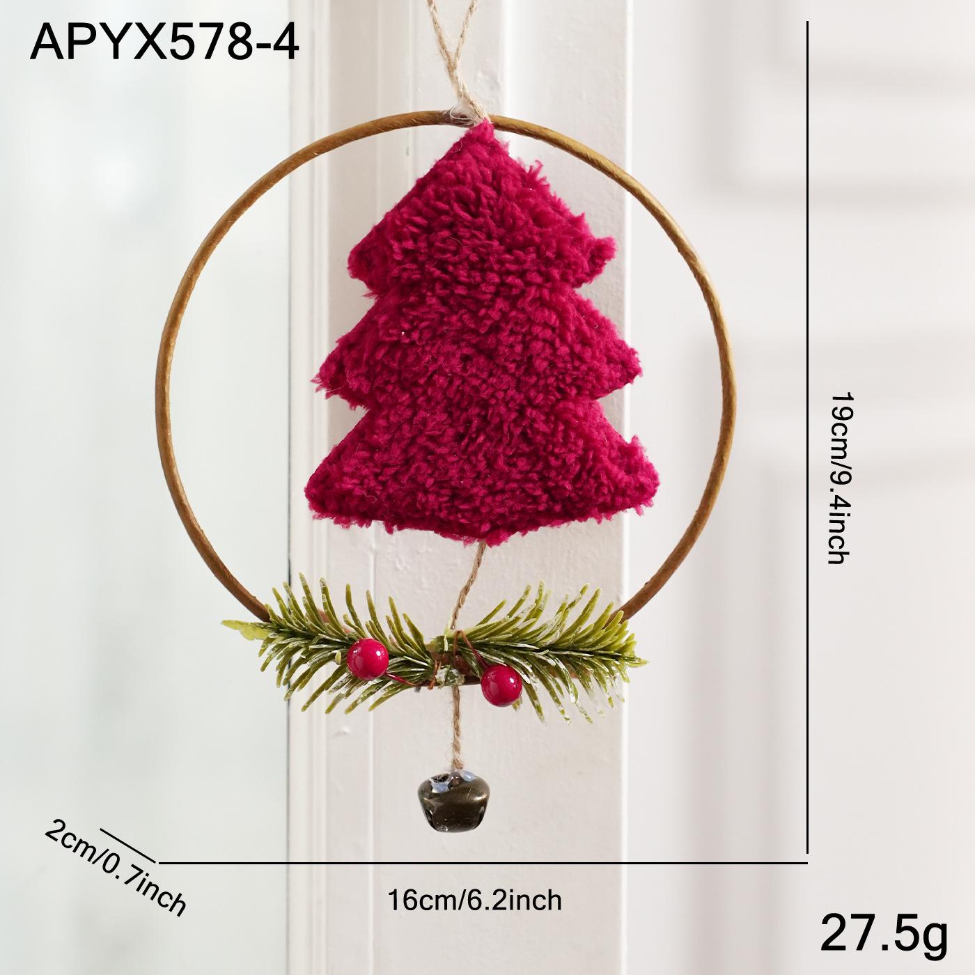 

Christmas Wreath with Bird Plush - Door & Wall Hanging Tree Decoration Prop