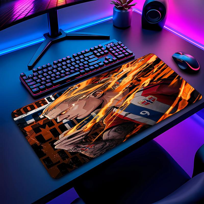 Erling Haaland Fußballmuster Mauspads Nicht?Rutschfestes Gummi-Basis Gaming-Mauspad Für Schreibtisch Büro Zuhause