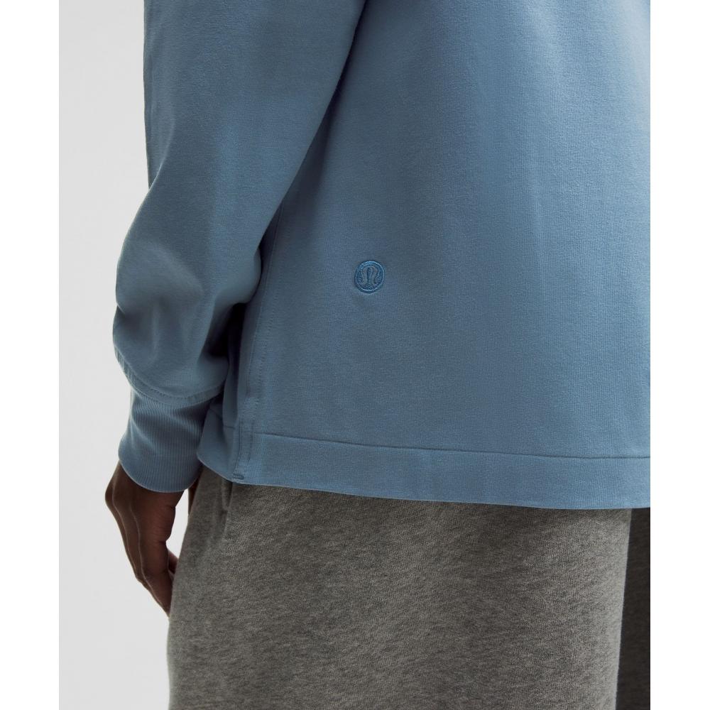 Lululemon All Yours Organic Cotton Long Sleeve Shirt Steel Blue