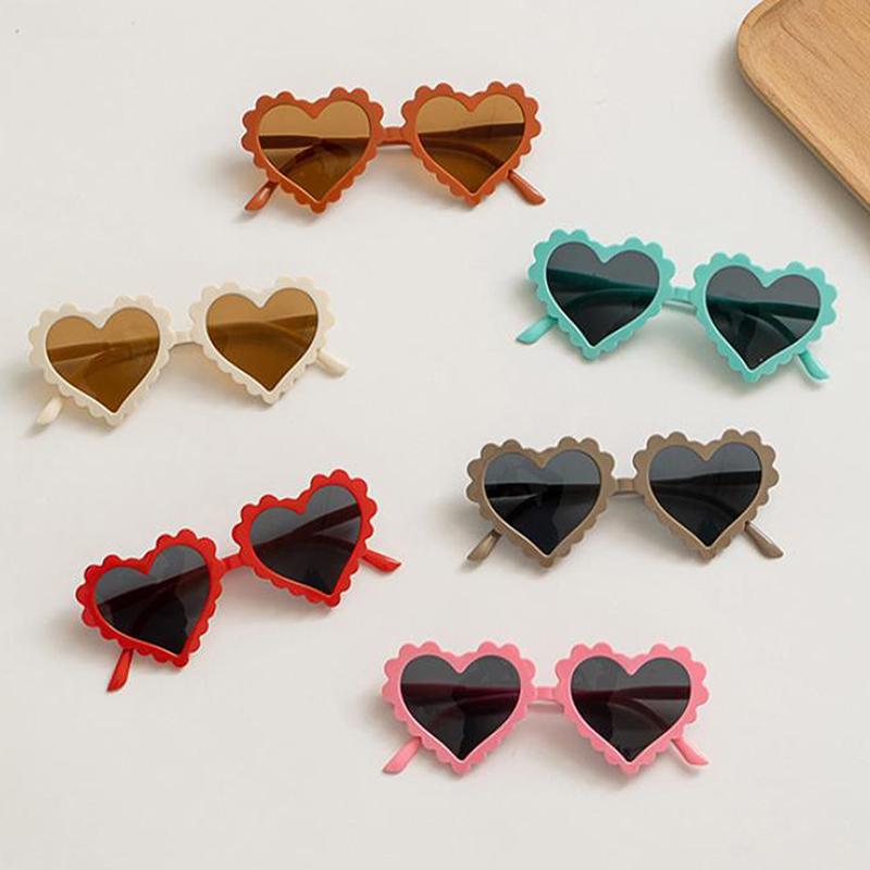 Heart Shaped Sunglasses For Children Boys Girls Ultraviolet-Proof Sunglassese Outdoor Cute Cartoon Eyewear