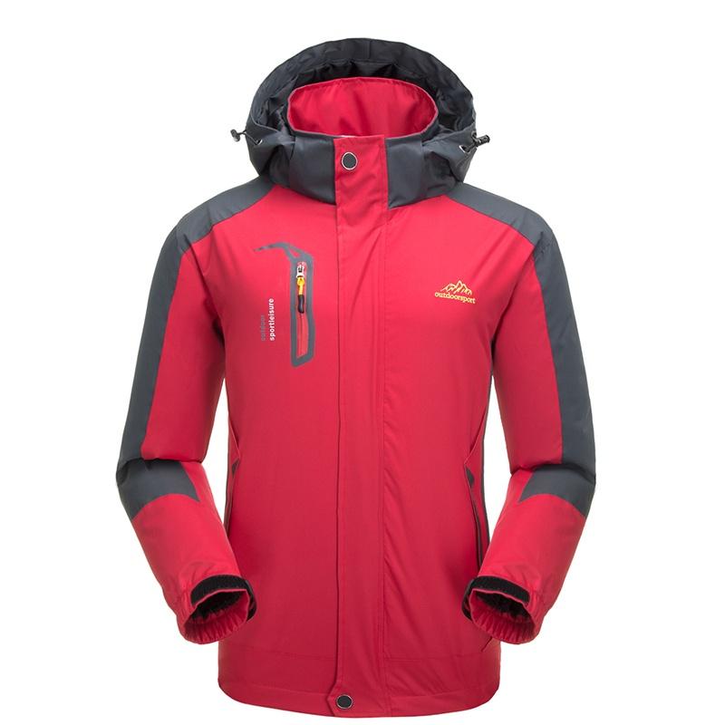 Waterproof Windproof Men Warm Coat With Detachable Hood And Adjustable Cuffs For Winter