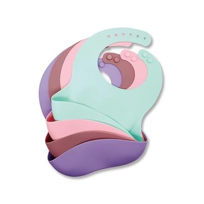Silicone Babi Bib Waterproof Saliva Dripping Banana Bibs Cartoon Newborn Feeding Soft Edible Aprons Baby Adjustable Burp Scarf