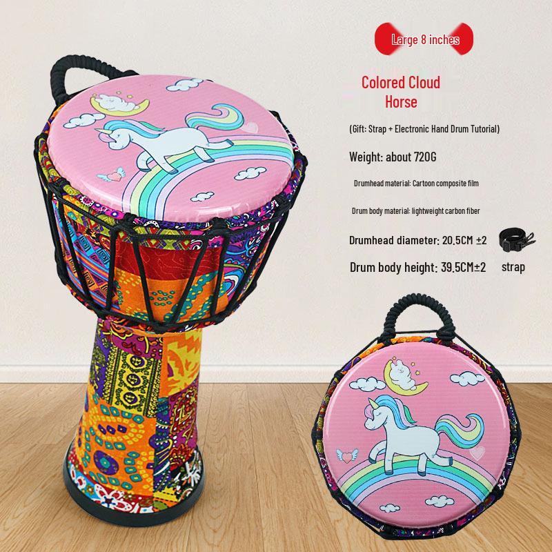 Sheepskin African Hand Drum for All Ages - Beginner To Professional