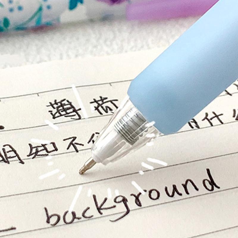 6 Pcs Retractable Gel Pen Floral Neutral Pen Black Ink Pressing Pen Quick-Drying Writing Pen Journaling Pen for Student