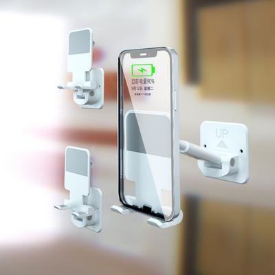Mobile Phone Holder Multifunctional Self-adhesive Punch-free Wall Mounted Cell Phone Support Bracket for Bathroom