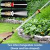 Hochdruck-Reinigungssprühlanze mit zwei Düsen - Vielseitiger Gartenschlauchaufsatz für effiziente Auto- und Hofreinigung, aus Aluminiumlegierung