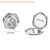Portable Mini Mirror Retro Rose Flower Small Pocket Makeup Mirror Double Sided Hand Mirrors Compact Cosmetic Beauty Tool Gift