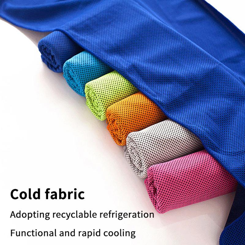 1Pcs Instant Cooling Microfiber Towel with Portable Storage Bottle Non-fading for Gym Yoga Outdoor Sports Activities