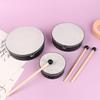 1Pc 4/6/7/8/9/10 Inch Wooden Frame Drums Hand Drum With Drum Stick Set Percussion Instrument For Kids Infant Enlightenment Tools